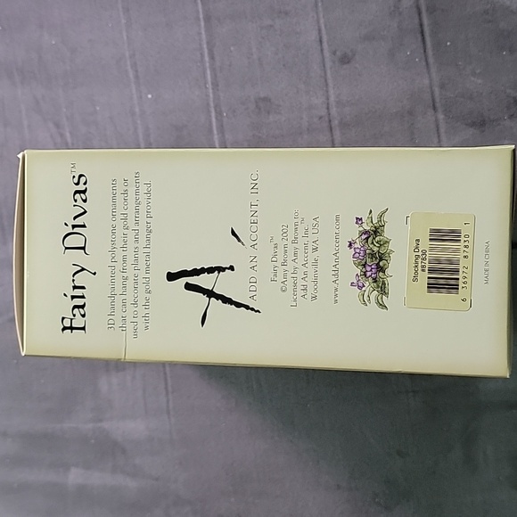 NIB 2002 Vintage Amy Brown Fairy Divas Christmas Stocking Diva Ornament #87830 - Picture 3 of 3